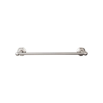 Top Knobs Edwardian Bath Towel Bar Single, Hex Backplate 24" in Brushed Satin Nickel