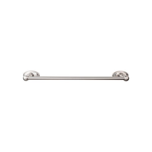 Top Knobs Edwardian Bath Towel Bar Single, Oval Backplate 24" in Brushed Satin Nickel