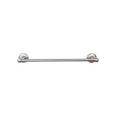 Top Knobs Edwardian Bath Towel Bar Single, Plain Backplate 24" in Brushed Satin Nickel