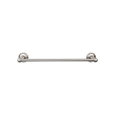 Top Knobs Edwardian Bath Towel Bar Single, Ribbon Backplate 24" in Brushed Satin Nickel