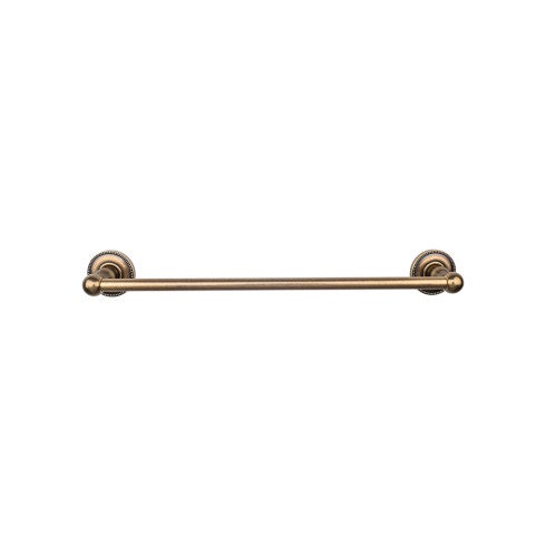 Top Knobs Edwardian Bath Towel Bar Single, Beaded Backplate 24" in German Bronze