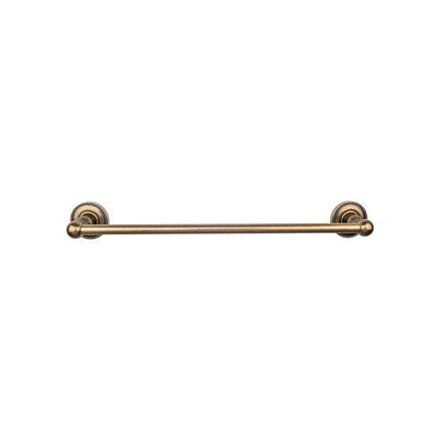 Top Knobs Edwardian Bath Towel Bar Single, Beaded Backplate 24" in German Bronze