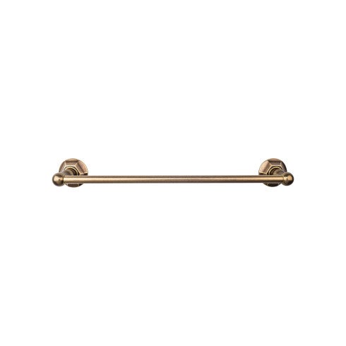 Top Knobs Edwardian Bath Towel Bar Single, Hex Backplate 24" in German Bronze