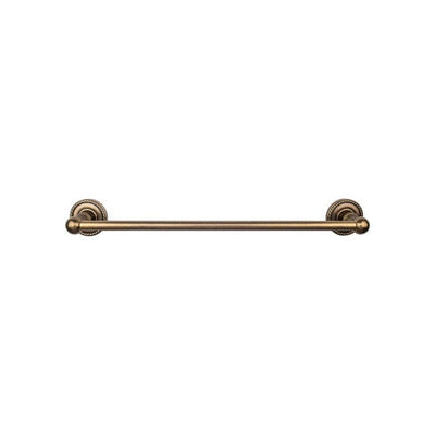 Top Knobs Edwardian Bath Towel Bar Single, Rope Backplate 24" in German Bronze