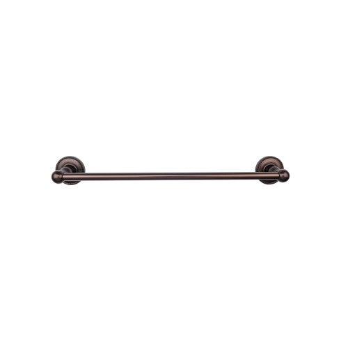Top Knobs Edwardian Bath Towel Bar Single, Beaded Backplate 24" in Oil Rubbed Bronze