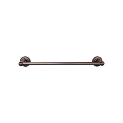 Top Knobs Edwardian Bath Towel Bar Single, Beaded Backplate 24" in Oil Rubbed Bronze