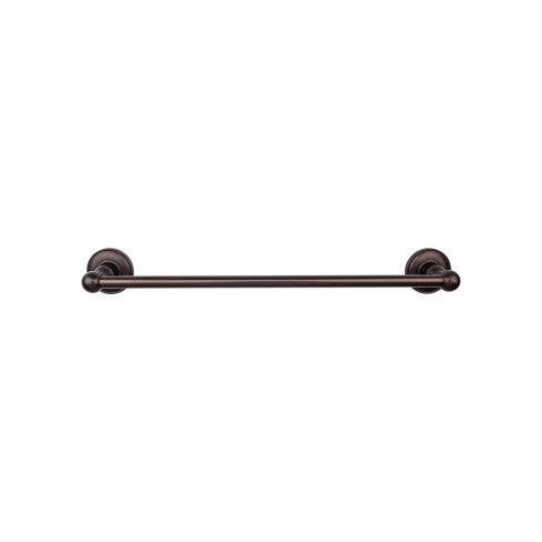 Top Knobs Edwardian Bath Towel Bar Single, Plain Backplate 24" in Oil Rubbed Bronze