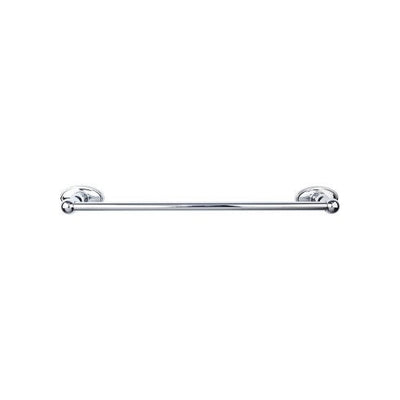 Top Knobs Edwardian Bath Towel Bar Single, Oval Backplate 24" in Polished Chrome