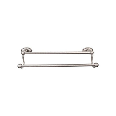 Top Knobs Edwardian Bath Towel Bar Double, Oval Backplate 24" in Antique Pewter