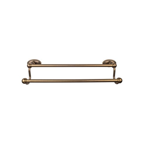 Top Knobs Edwardian Bath Towel Bar Double, Oval Backplate 24" in German Bronze