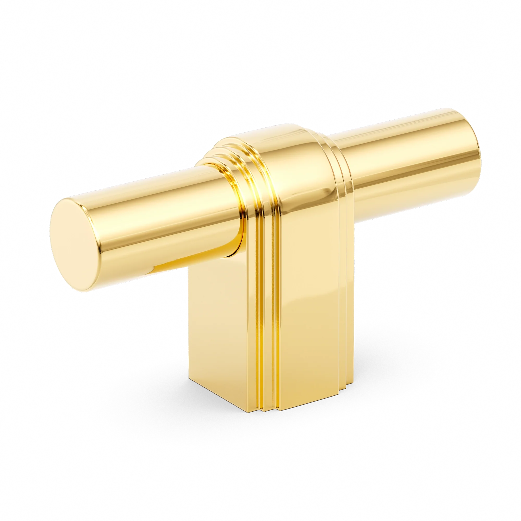 Armac Martin Gaumont T-bar Handle in 64mm / Polished Brass Lacquered