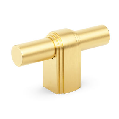 Armac Martin Gaumont T-bar Handle in 64mm / Satin Brass Lacquered