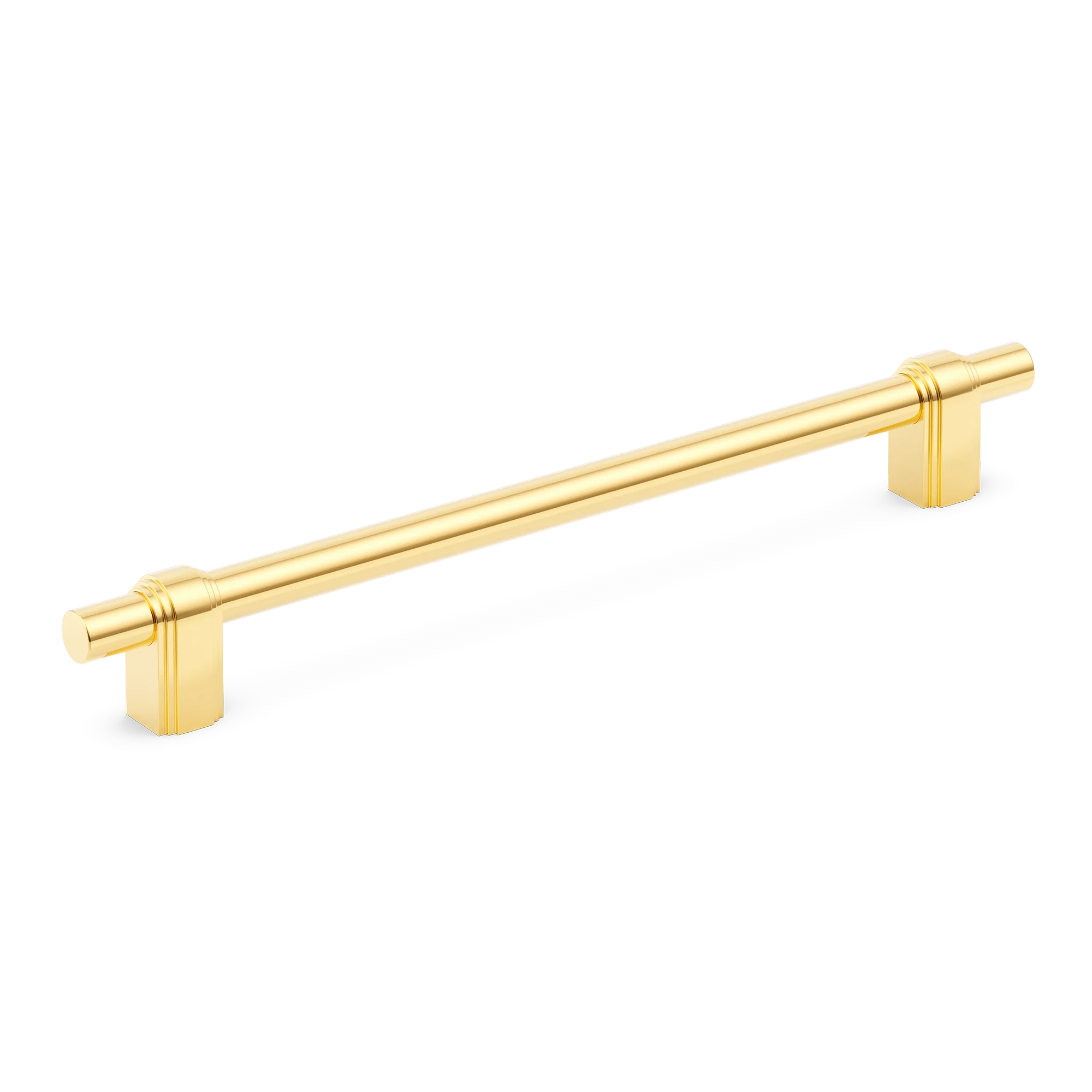 Armac Martin Gaumont Cabinet Handle in 96mm / Polished Brass Lacquered