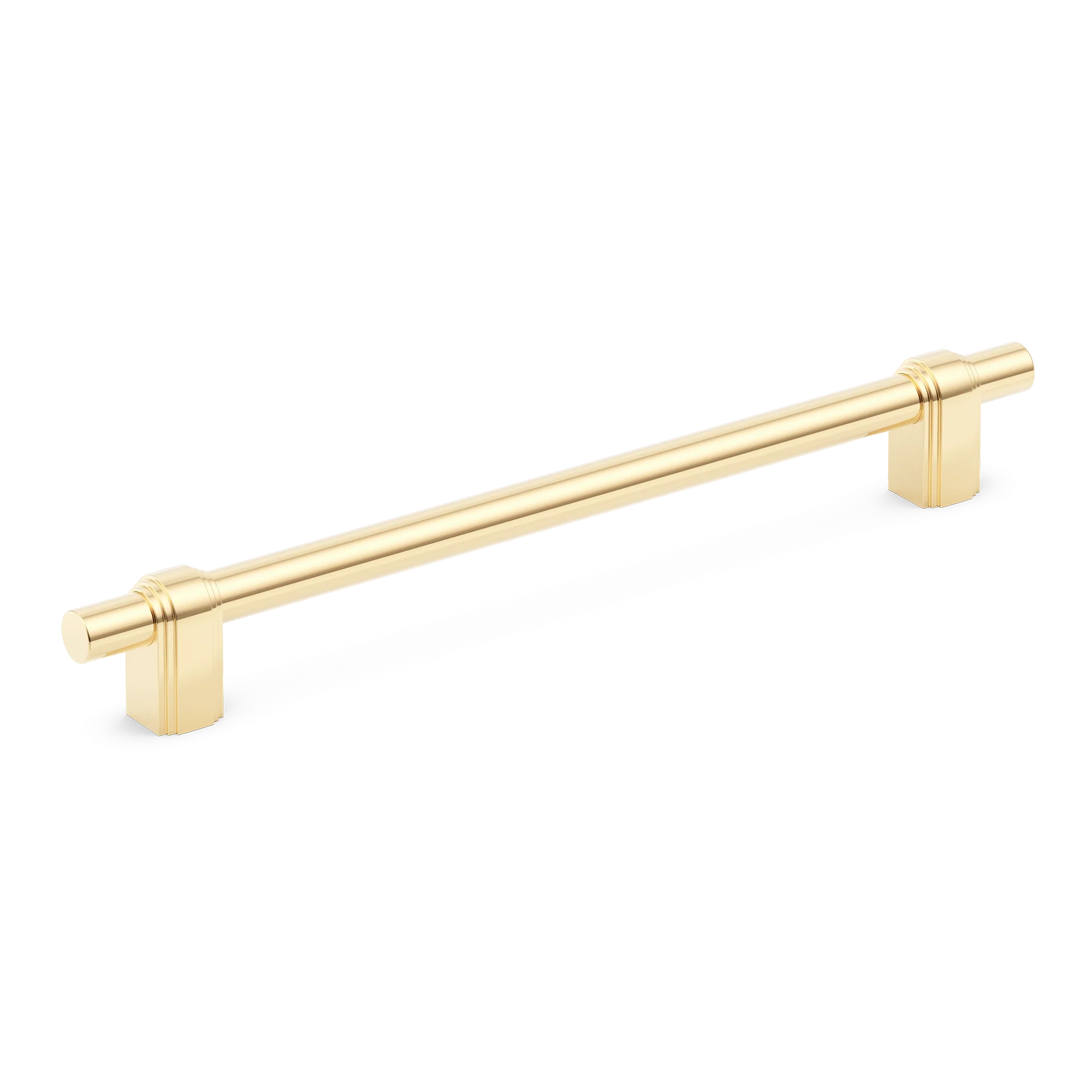 Armac Martin Gaumont Cabinet Handle in 96mm / Polished Brass Unlacquered