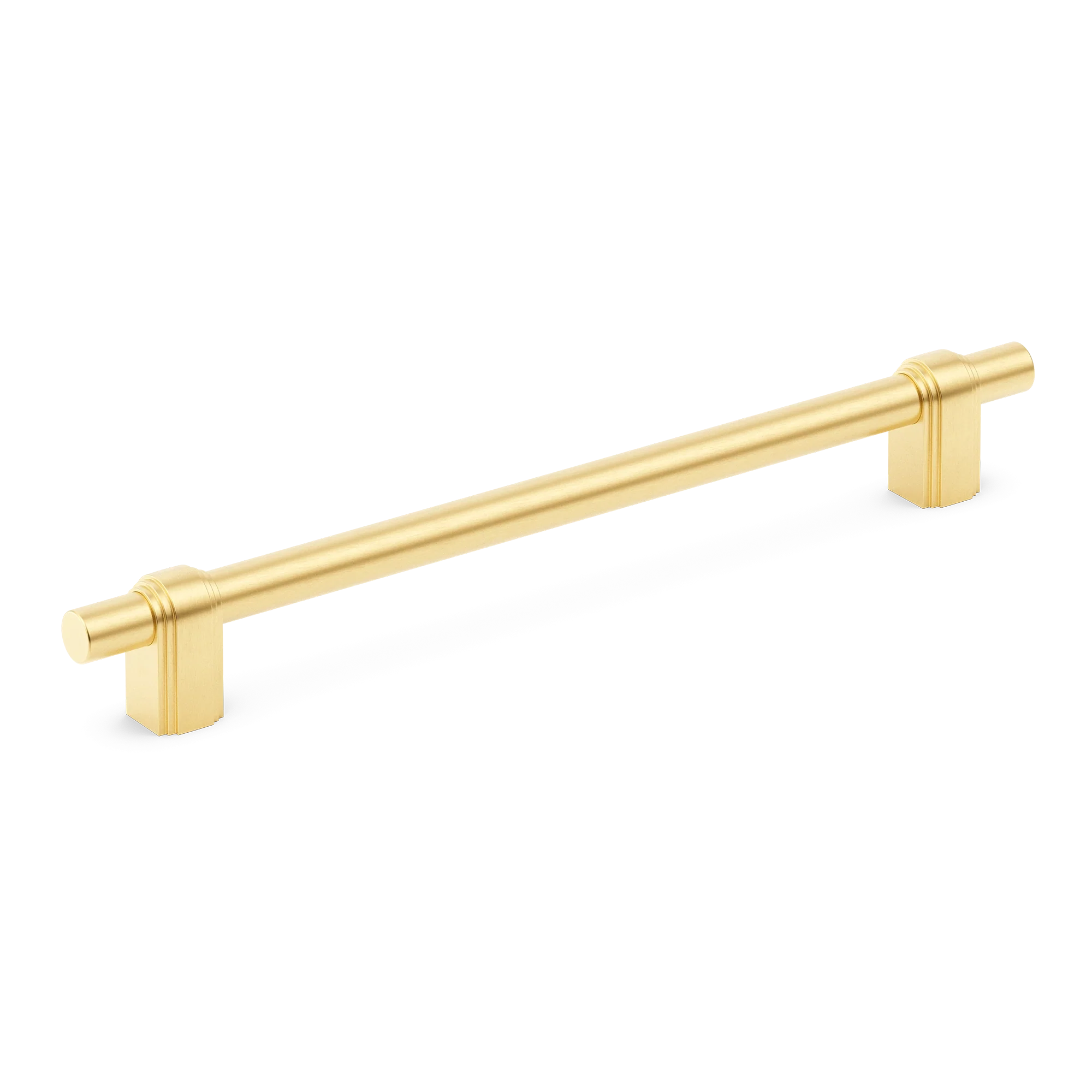 Armac Martin Gaumont Cabinet Handle in 96mm / Satin Brass Satin Lacquered