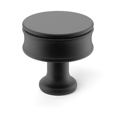 Armac Martin Grove Bamboo Cabinet Knob in 25mm / Matt Black Lacquered