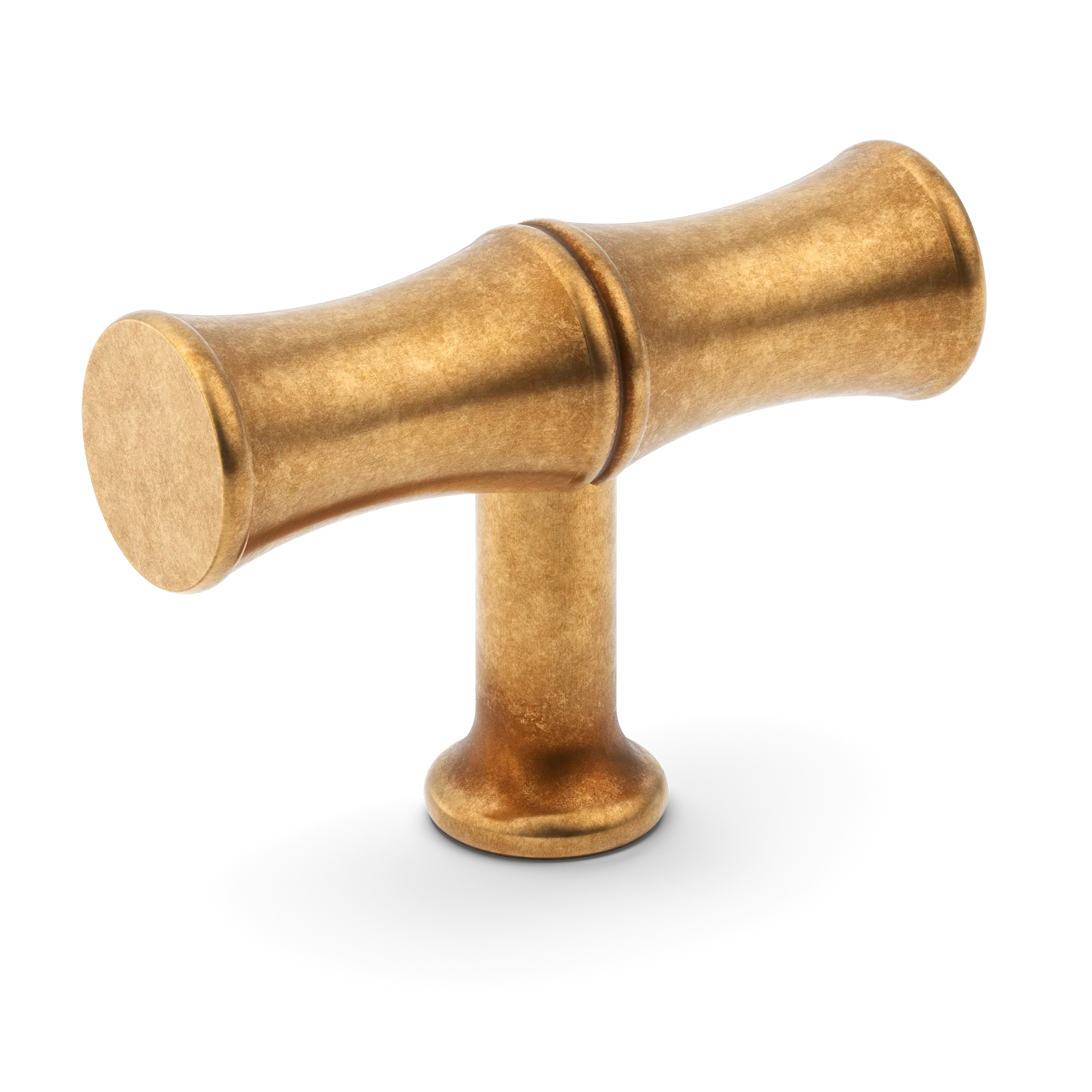 Armac Martin Grove Bamboo T-bar Handle in 64mm / Burnished Brass