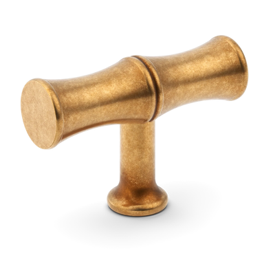 Armac Martin Grove Bamboo T-bar Handle in 64mm / Burnished Brass