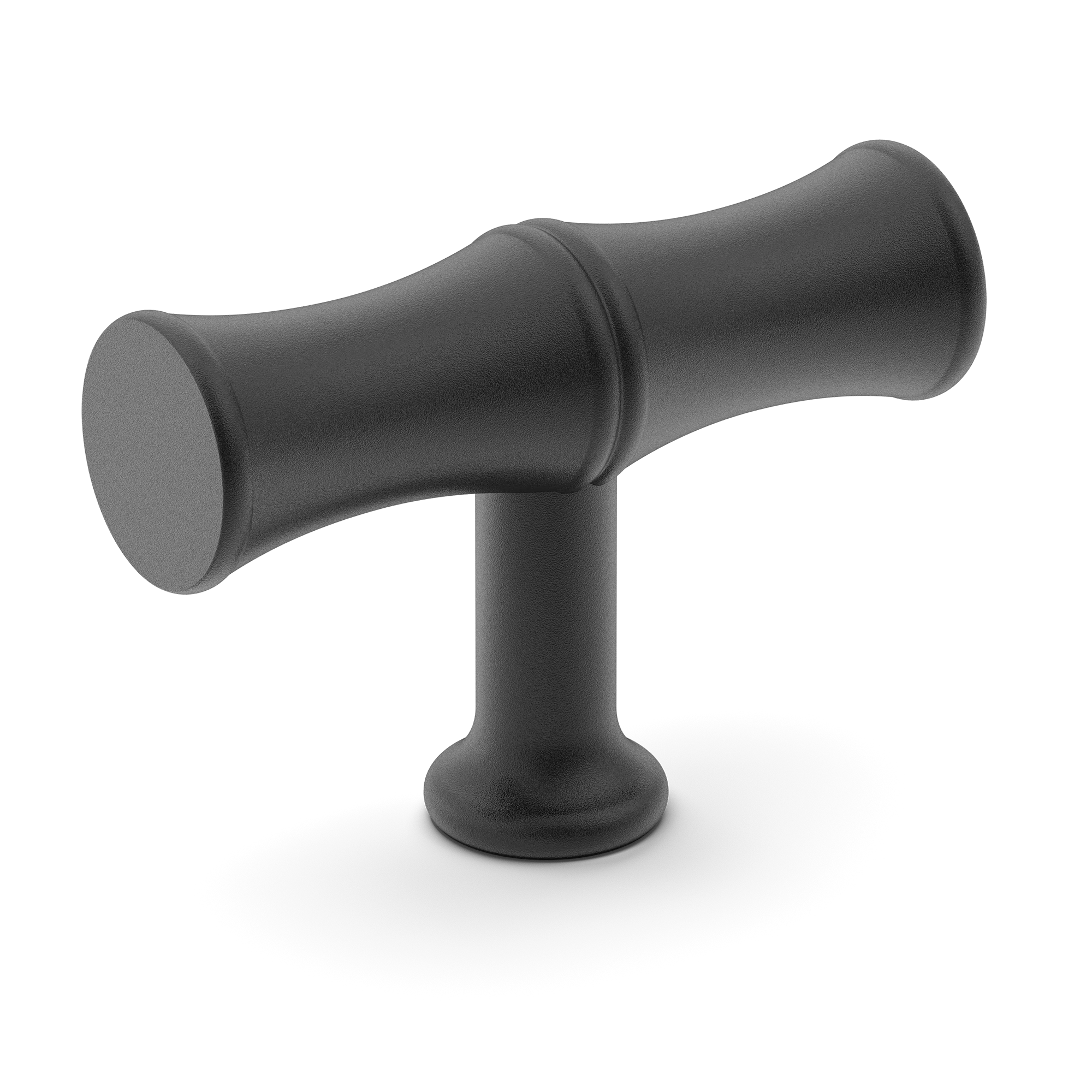 Armac Martin Grove Bamboo T-bar Handle in 64mm / Matt Black Lacquered