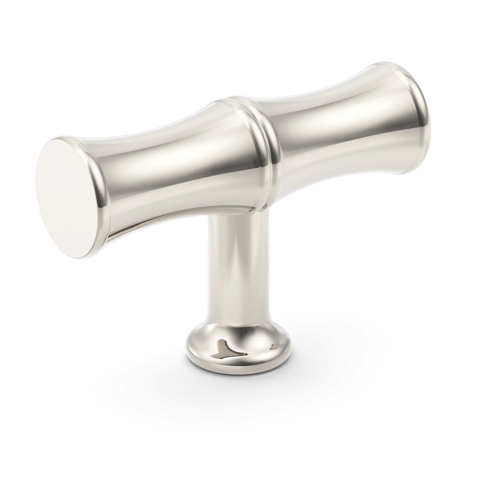 Armac Martin Grove Bamboo T-bar Handle in 64mm / Polished Nickel Plate