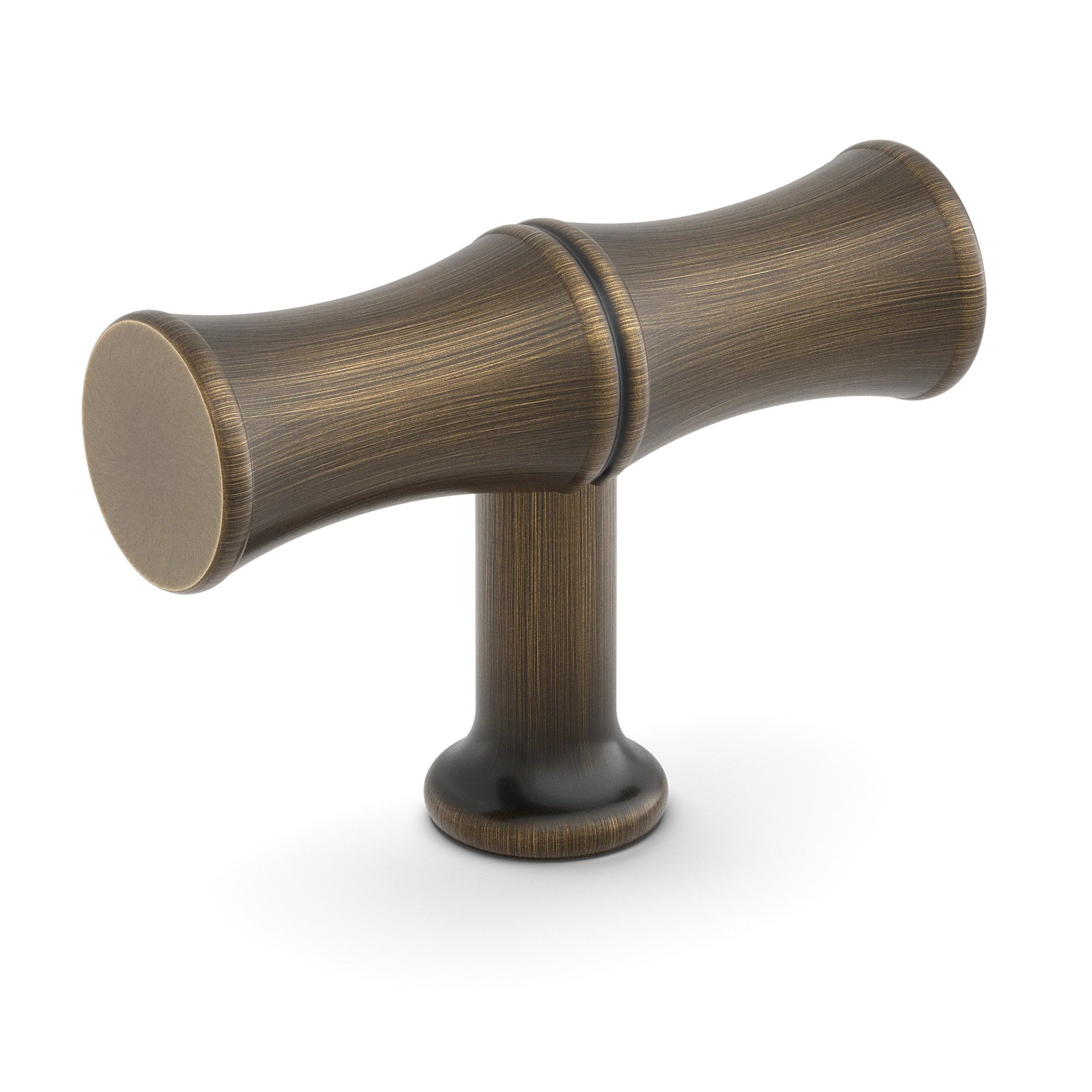 Armac Martin Grove Bamboo T-bar Handle in 64mm / Satin Antique Satin Lacquered