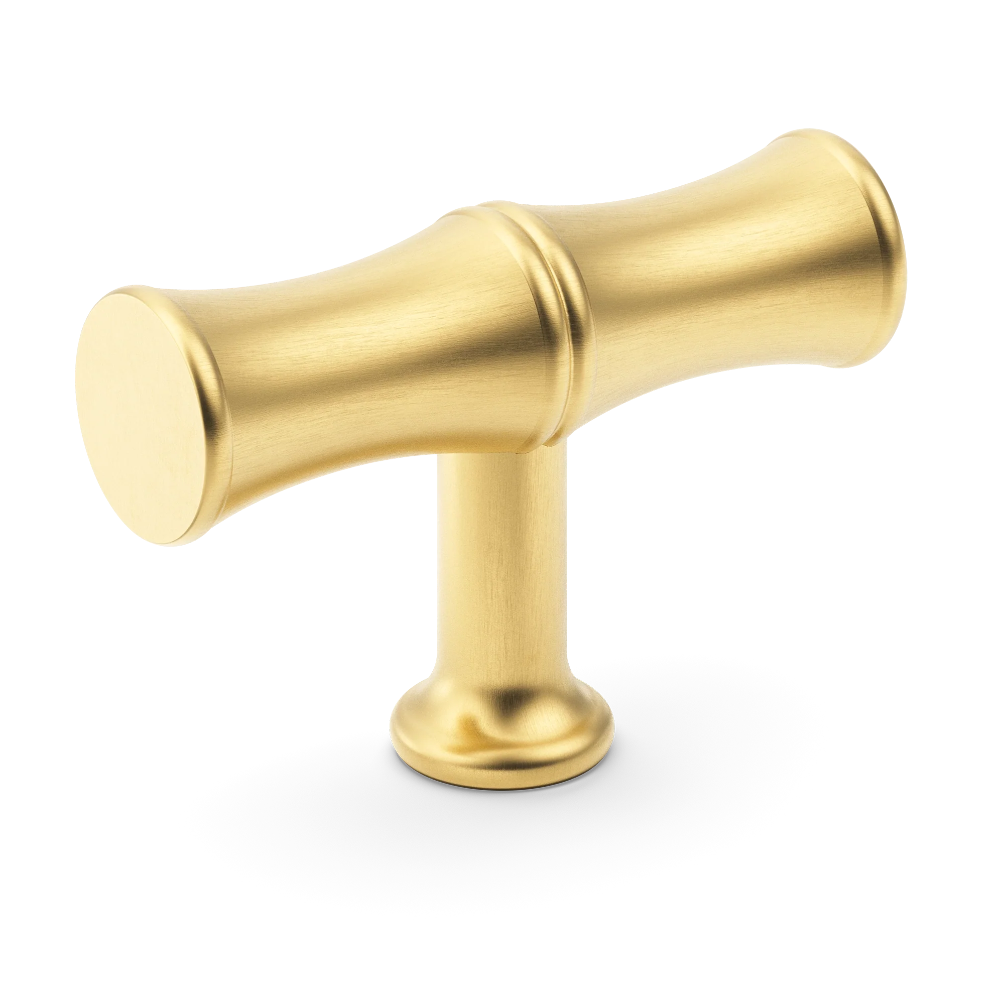 Armac Martin Grove Bamboo T-bar Handle in 64mm / Satin Brass Lacquered