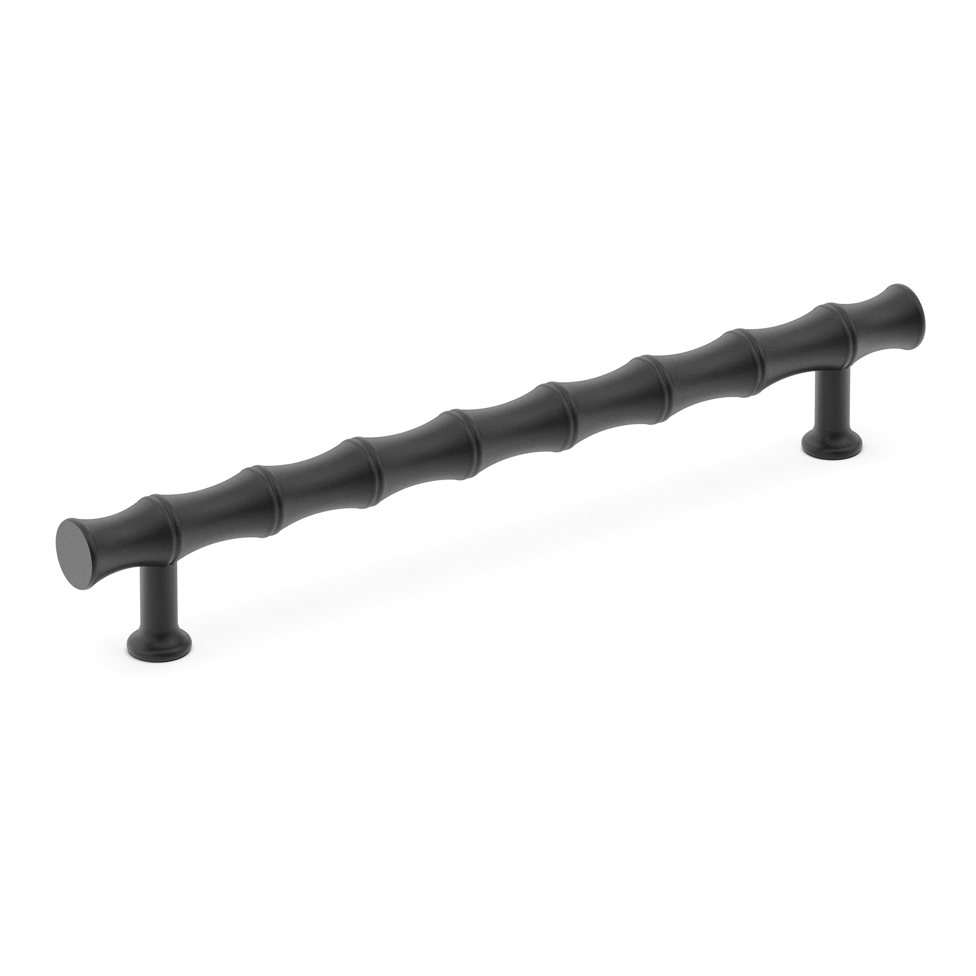 Armac Martin Grove Bamboo Cabinet Handle in 96mm / Matt Black Lacquered
