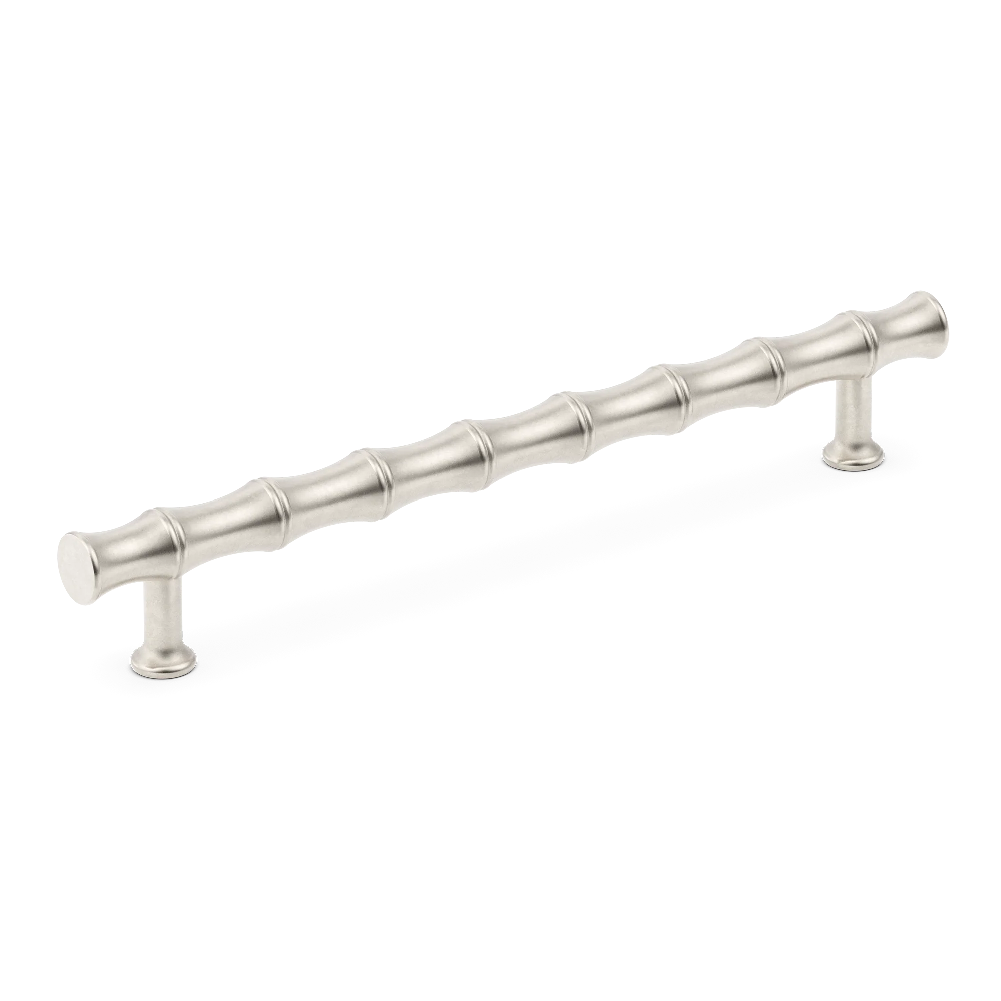 Armac Martin Grove Bamboo Cabinet Handle in 96mm / Barrelled Nickel Plate