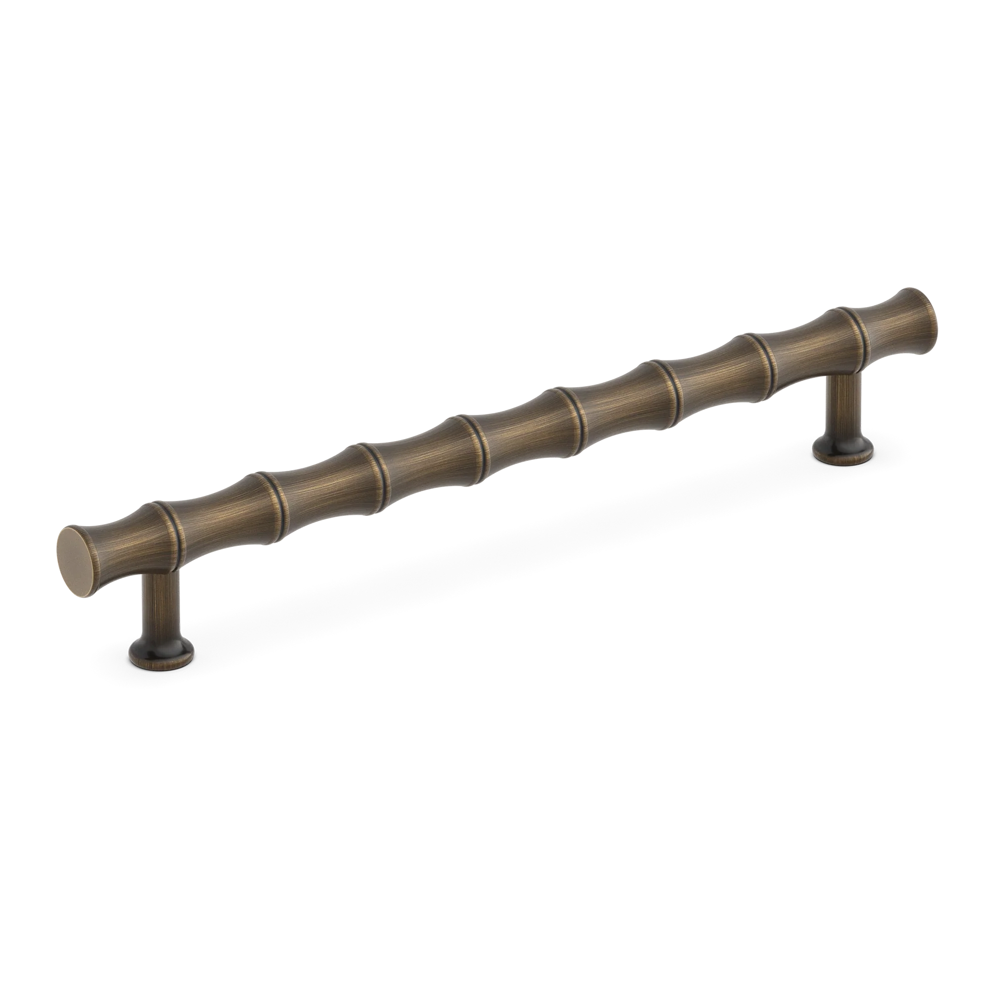 Armac Martin Grove Bamboo Cabinet Handle in 96mm / Satin Antique Satin Lacquered