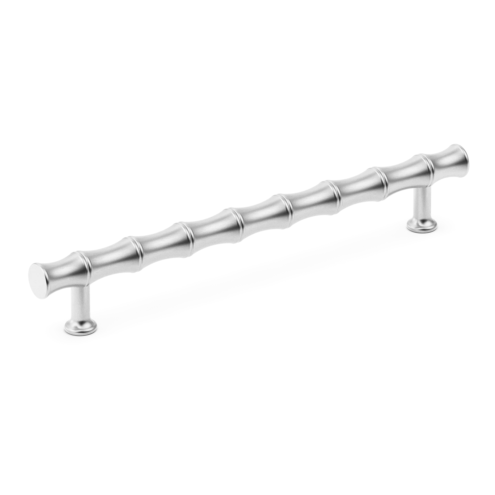 Armac Martin Grove Bamboo Cabinet Handle in 96mm / Satin Chrome Plate