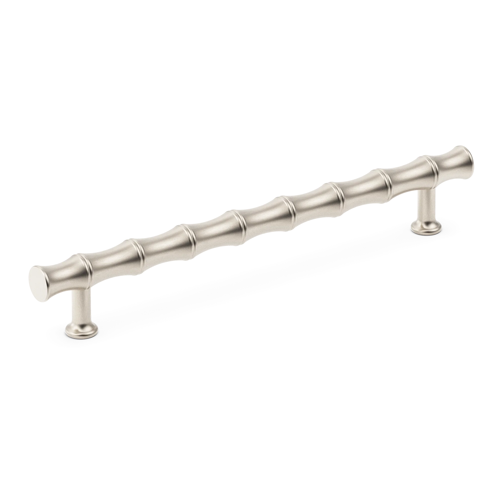 Armac Martin Grove Bamboo Cabinet Handle in 96mm / Satin Nickel Plate