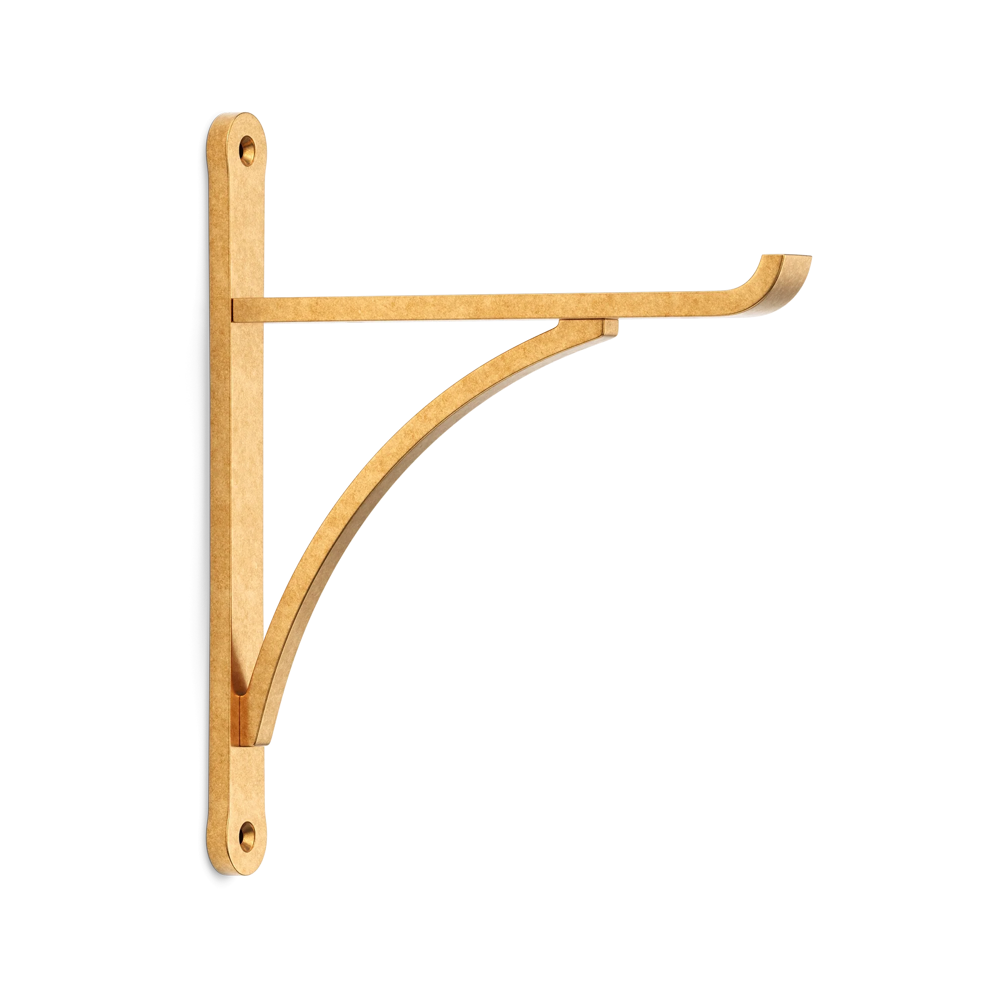 Armac Martin Harborne Brass Shelf Bracket in 190mm / Burnished Brass