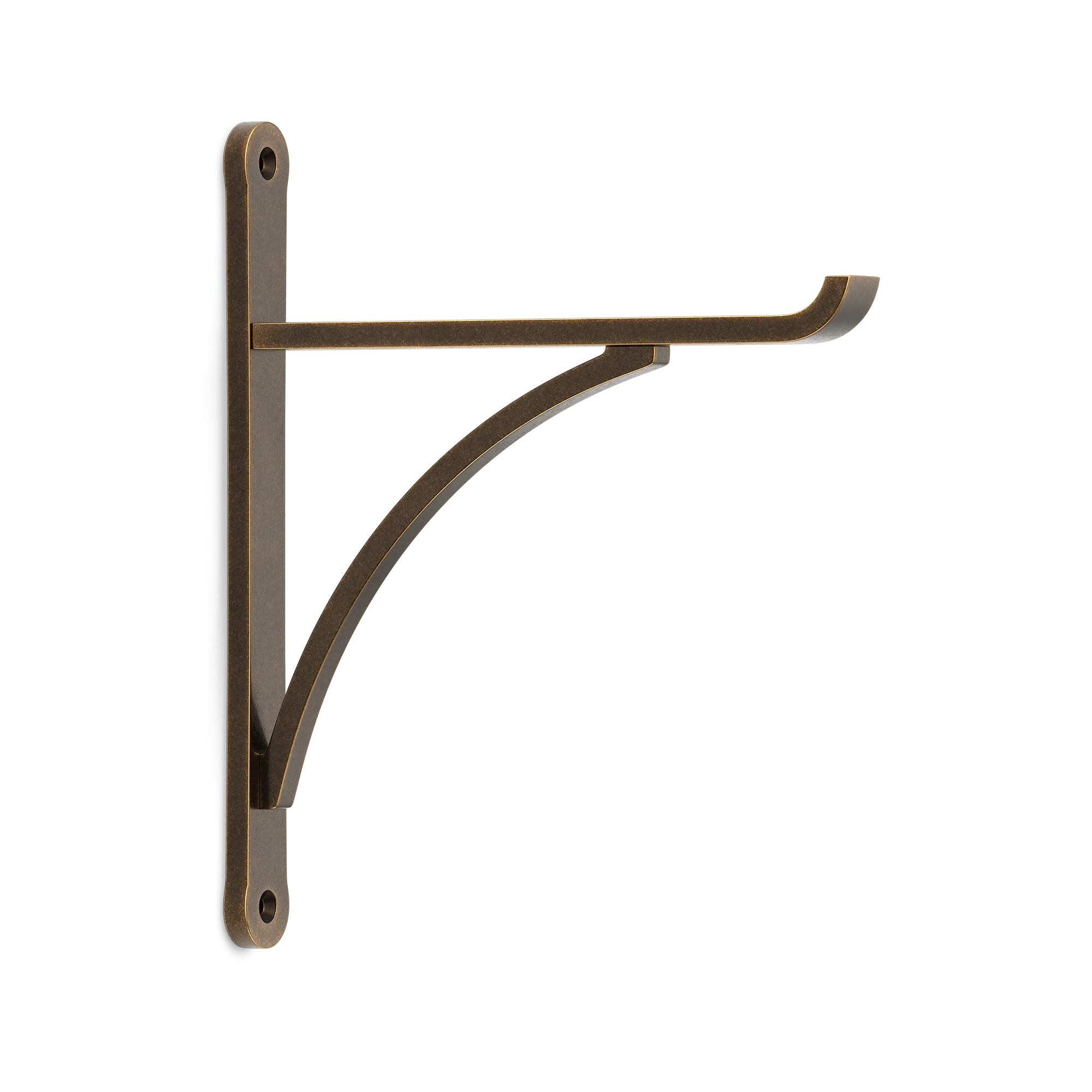 Armac Martin Harborne Brass Shelf Bracket in 190mm / Dark Aged Brass