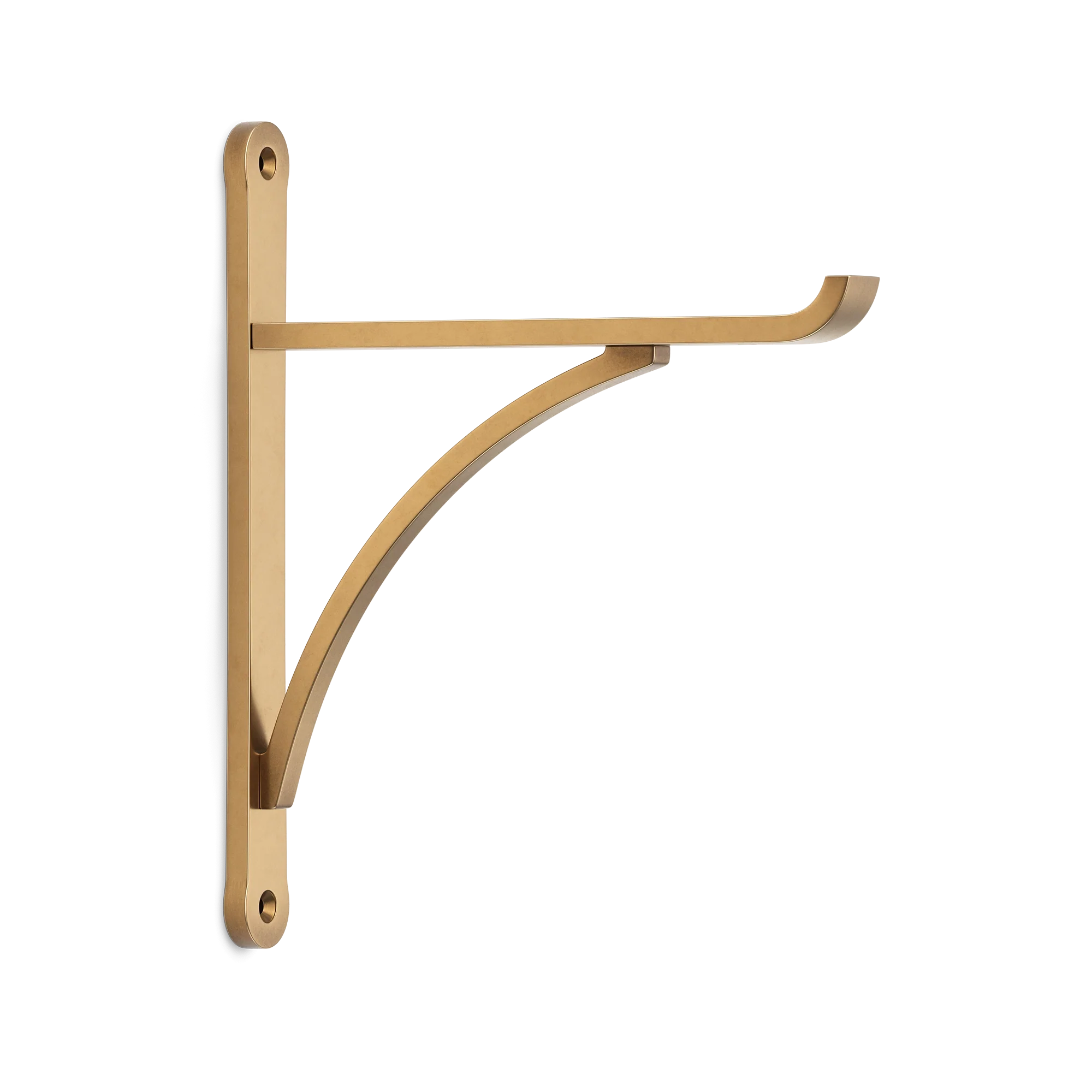 Armac Martin Harborne Brass Shelf Bracket in 190mm / Fine English Antique