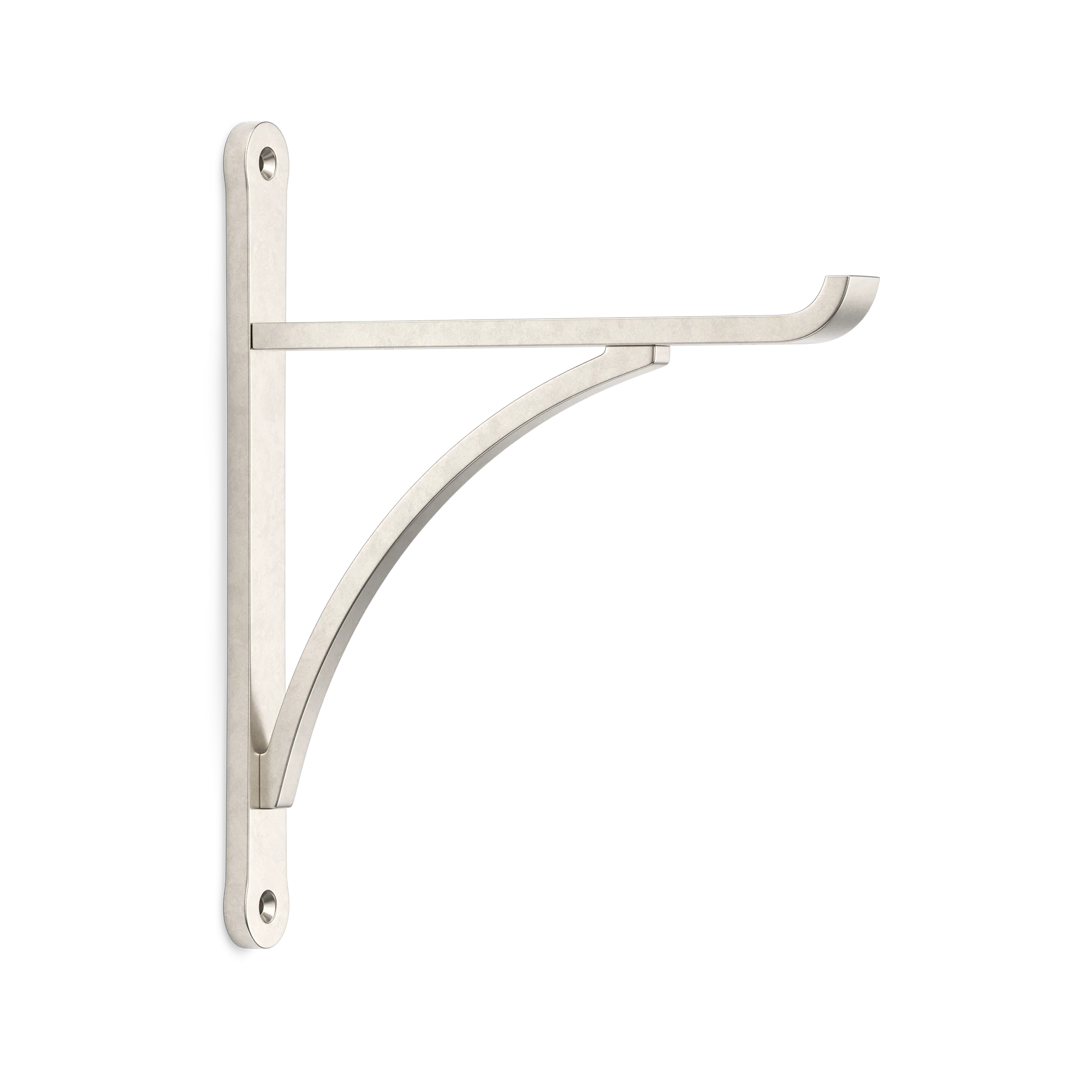 Armac Martin Harborne Brass Shelf Bracket in 190mm / Barrelled Nickel Plate