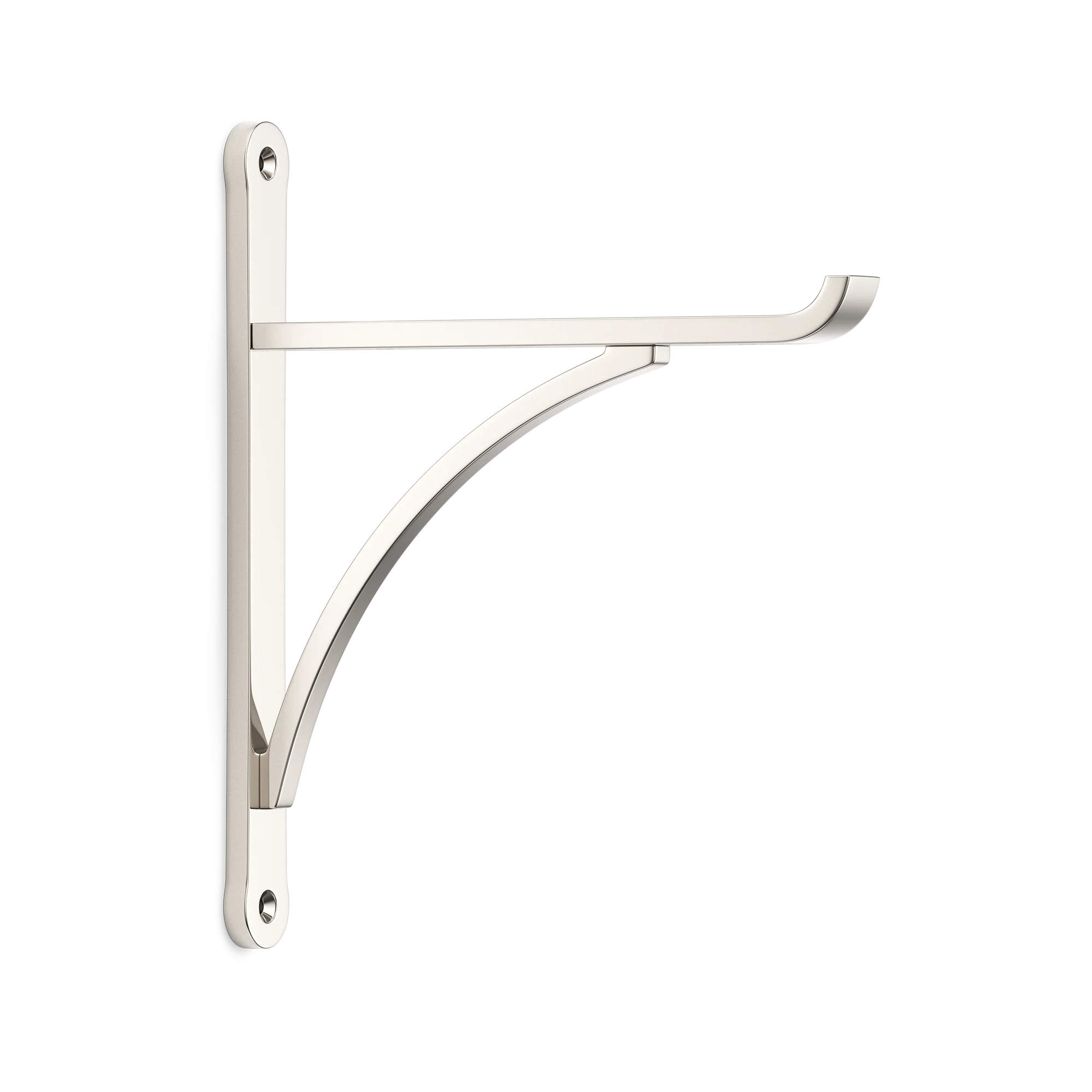 Armac Martin Harborne Brass Shelf Bracket in 190mm / Polished Nickel Plate