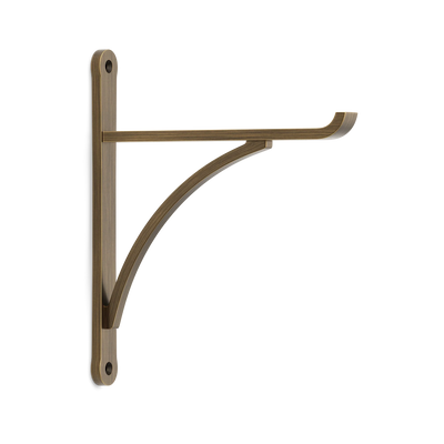 Armac Martin Harborne Brass Shelf Bracket in 190mm / Satin Antique Satin Lacquered
