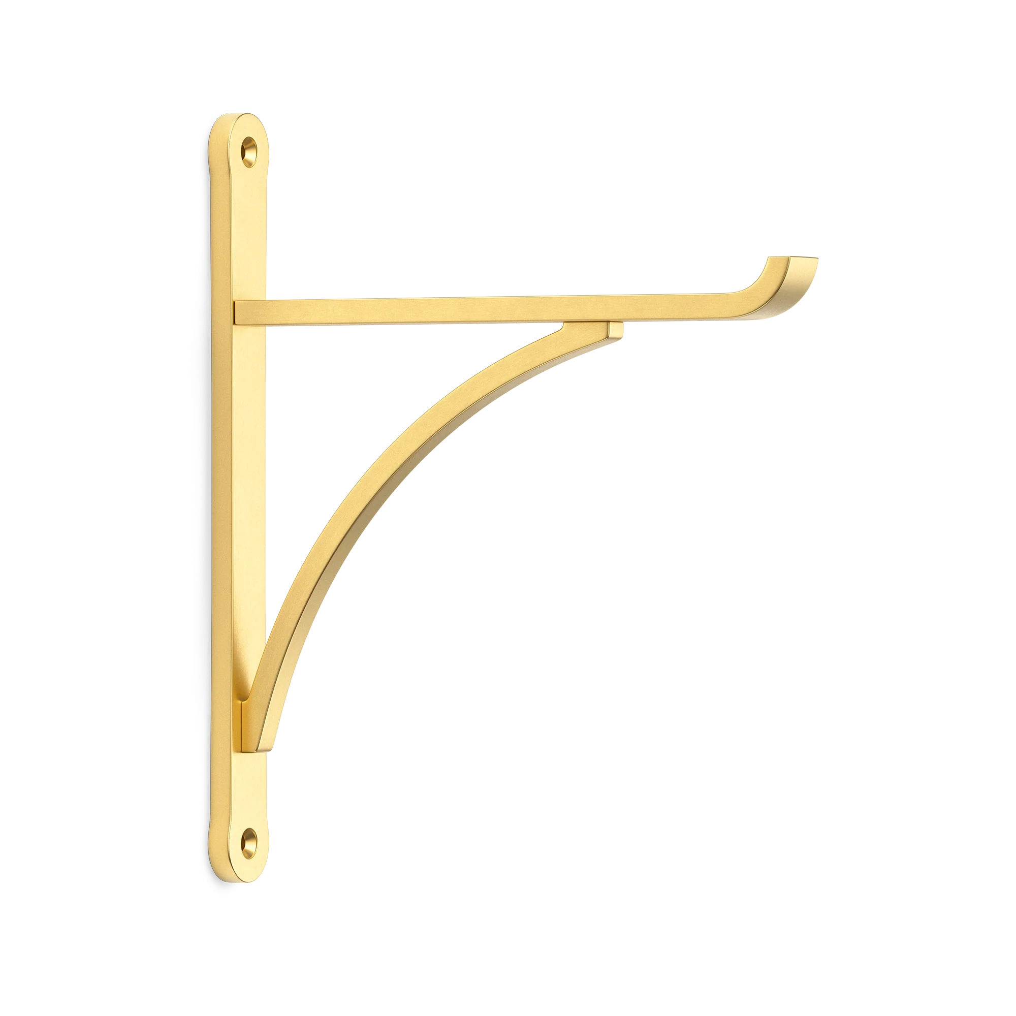Armac Martin Harborne Brass Shelf Bracket in 190mm / Satin Brass Lacquered