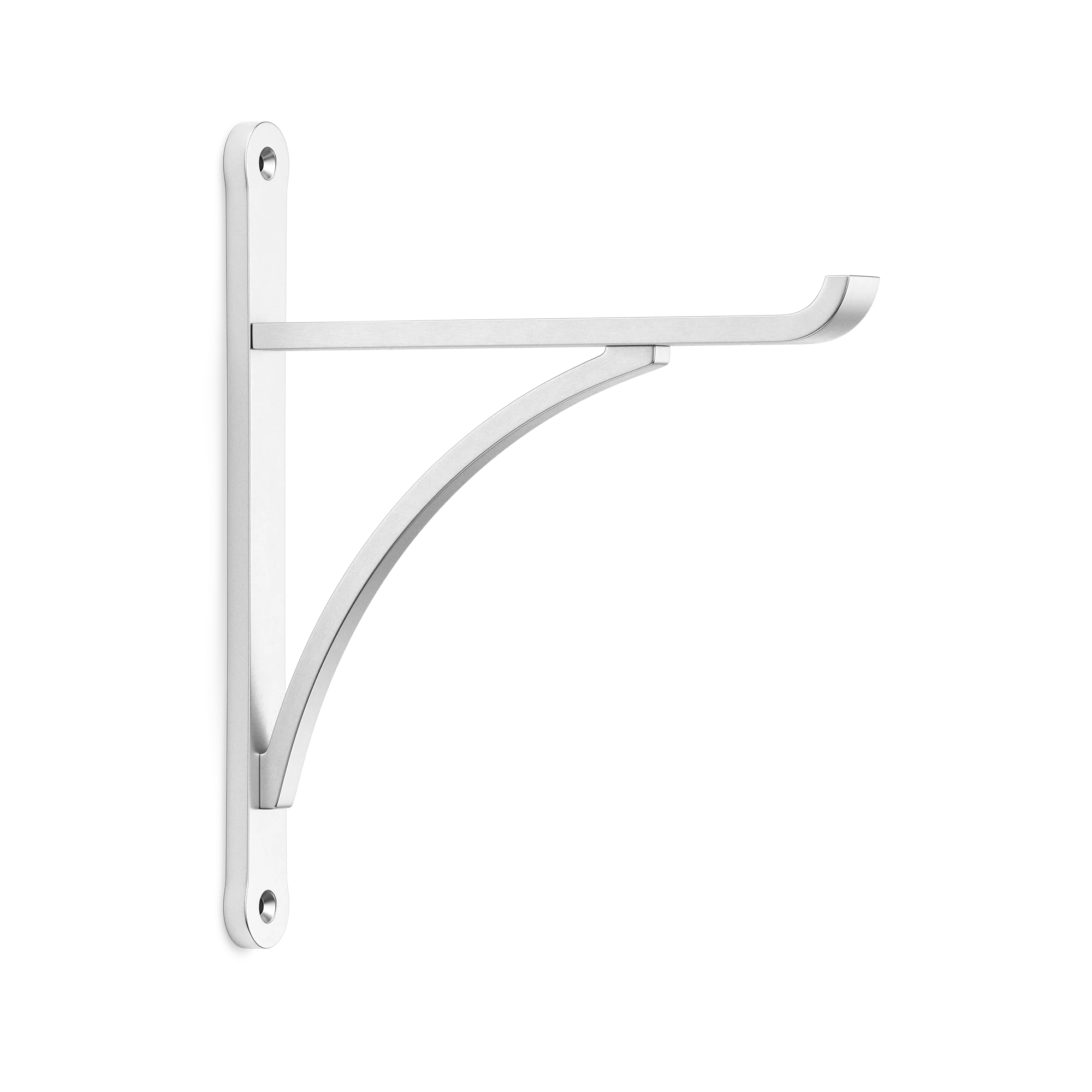 Armac Martin Harborne Brass Shelf Bracket in 190mm / Satin Chrome Plate