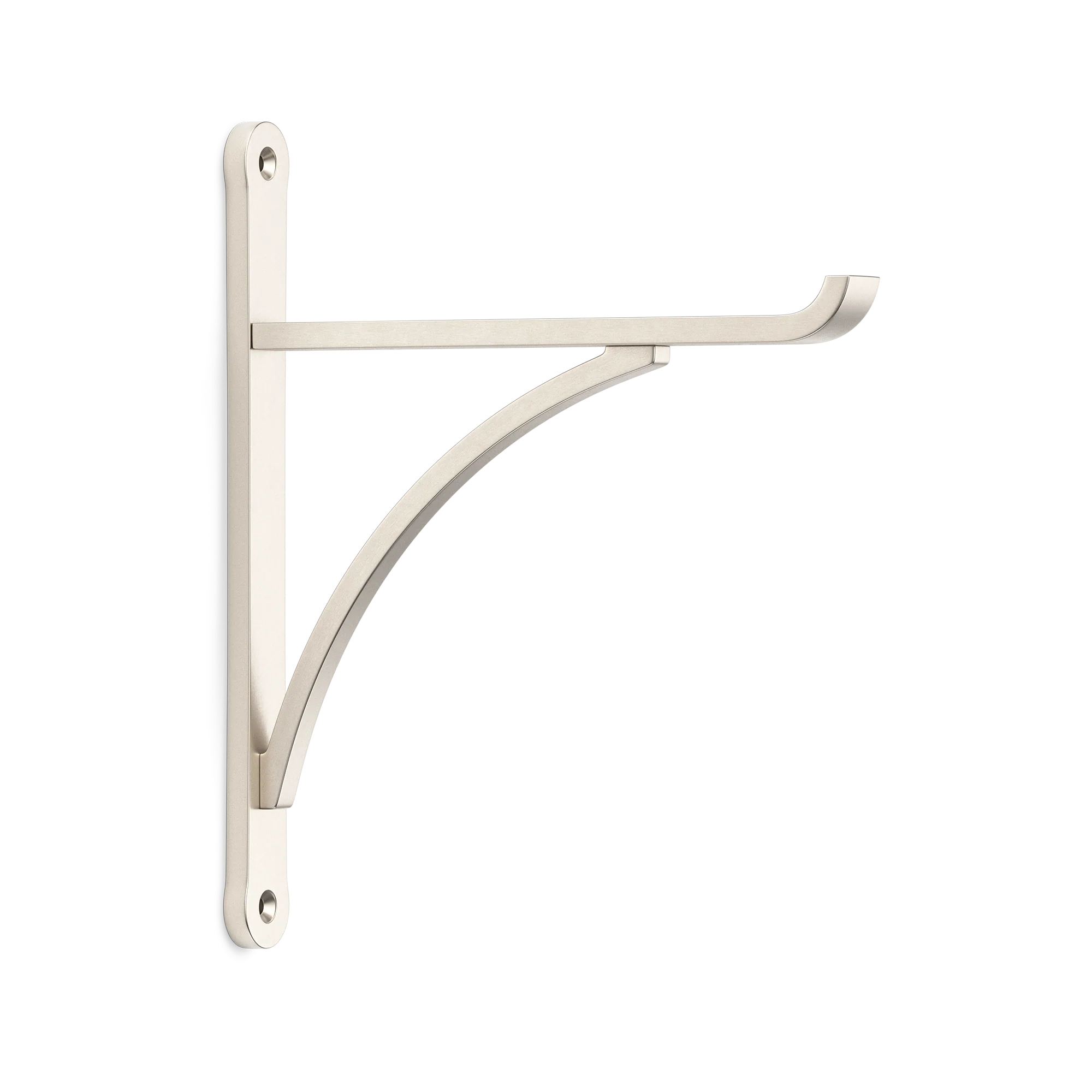 Armac Martin Harborne Brass Shelf Bracket in 190mm / Satin Nickel Plate