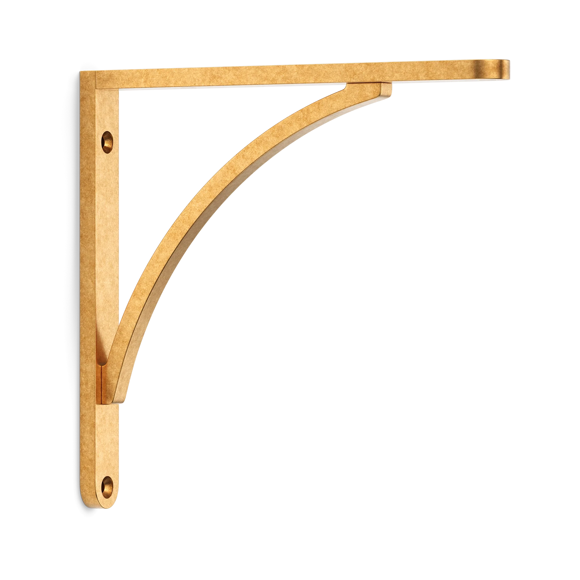 Armac Martin Handsworth Flush Mounted Shelf Bracket in 150mm / Burnished Brass