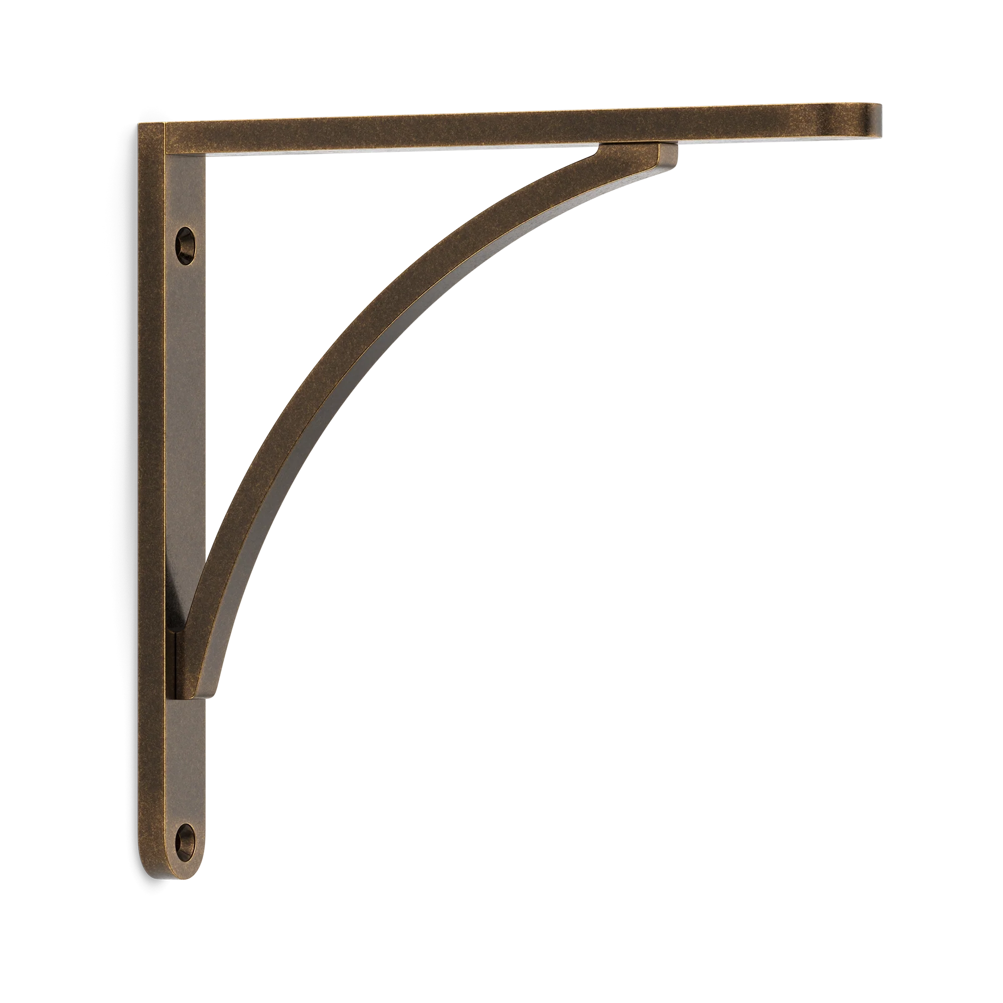 Armac Martin Handsworth Flush Mounted Shelf Bracket in 150mm / Dark Aged Brass