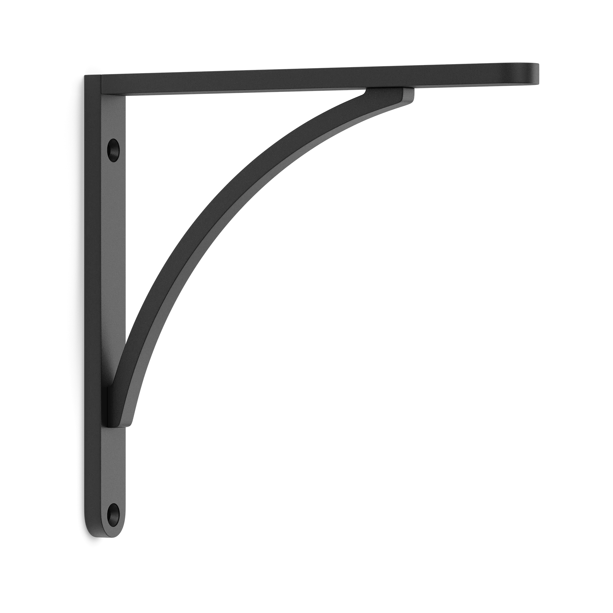 Armac Martin Handsworth Flush Mounted Shelf Bracket in 150mm / Matt Black Lacquered