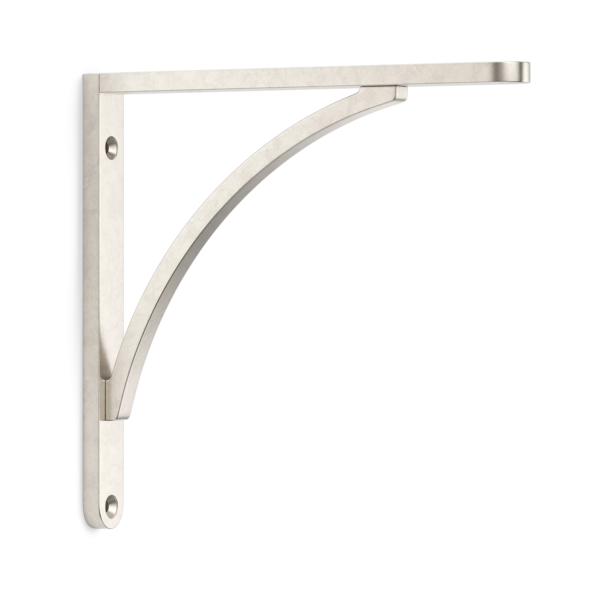 Armac Martin Handsworth Flush Mounted Shelf Bracket in 150mm / Barrelled Nickel Plate
