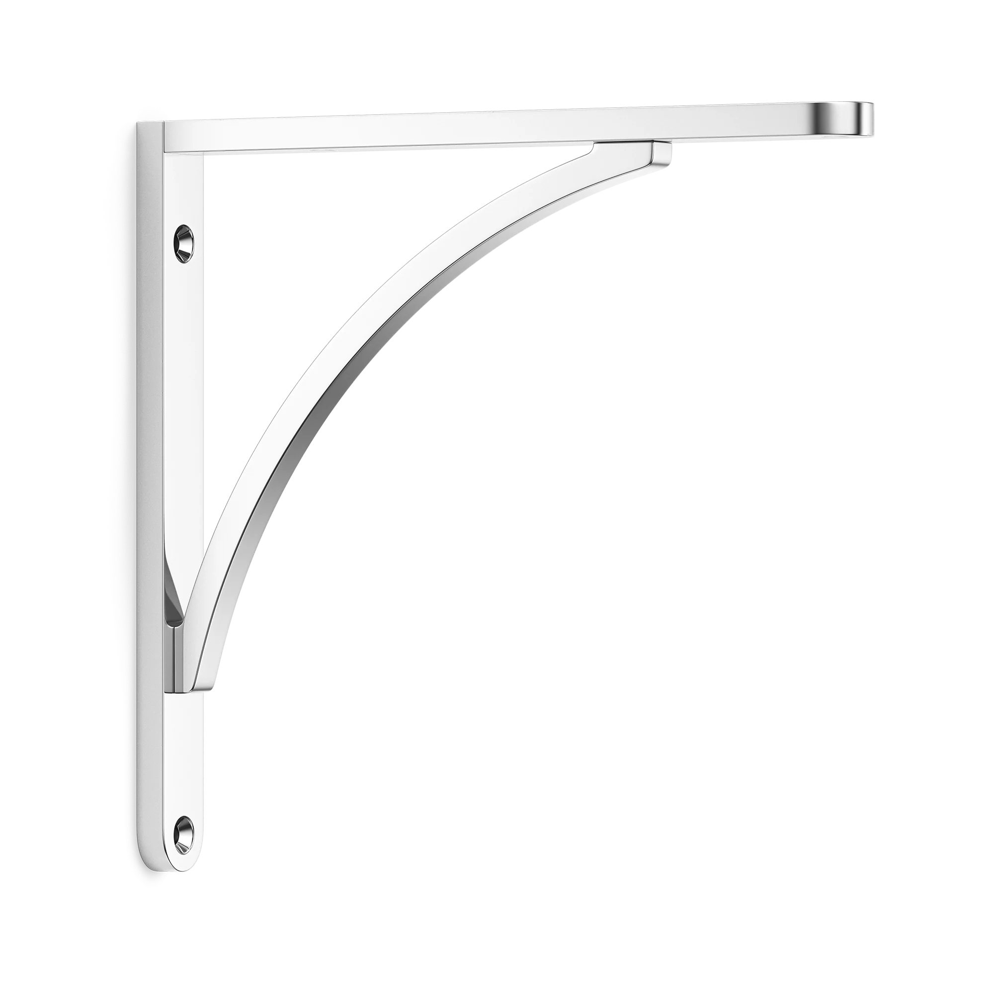 Armac Martin Handsworth Flush Mounted Shelf Bracket in 150mm / Polished Chrome Plate