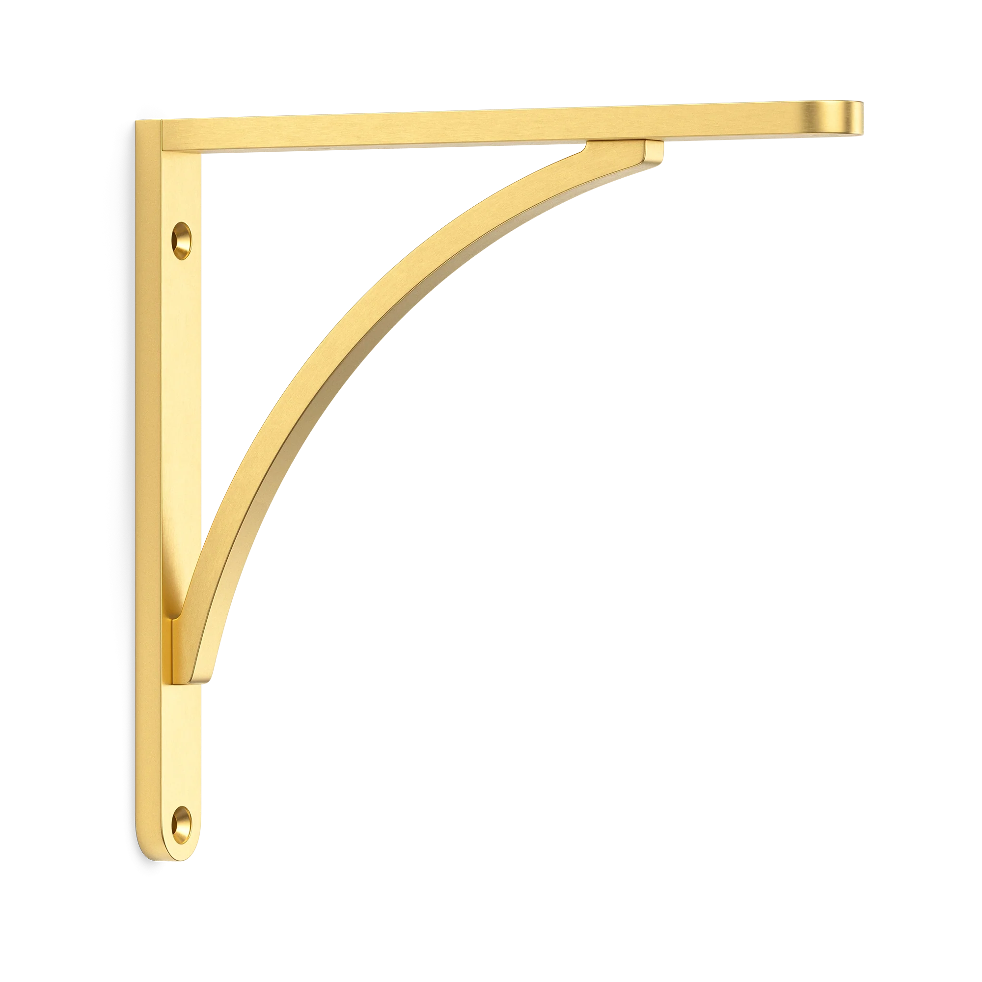 Armac Martin Handsworth Flush Mounted Shelf Bracket in 150mm / Satin Brass Lacquered