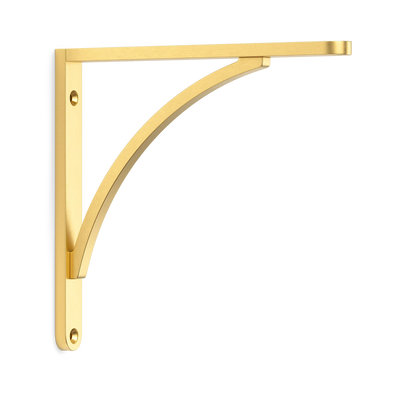 Armac Martin Handsworth Flush Mounted Shelf Bracket in 150mm / Satin Brass Lacquered