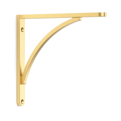 Armac Martin Handsworth Flush Mounted Shelf Bracket in 150mm / Satin Brass Satin Lacquered