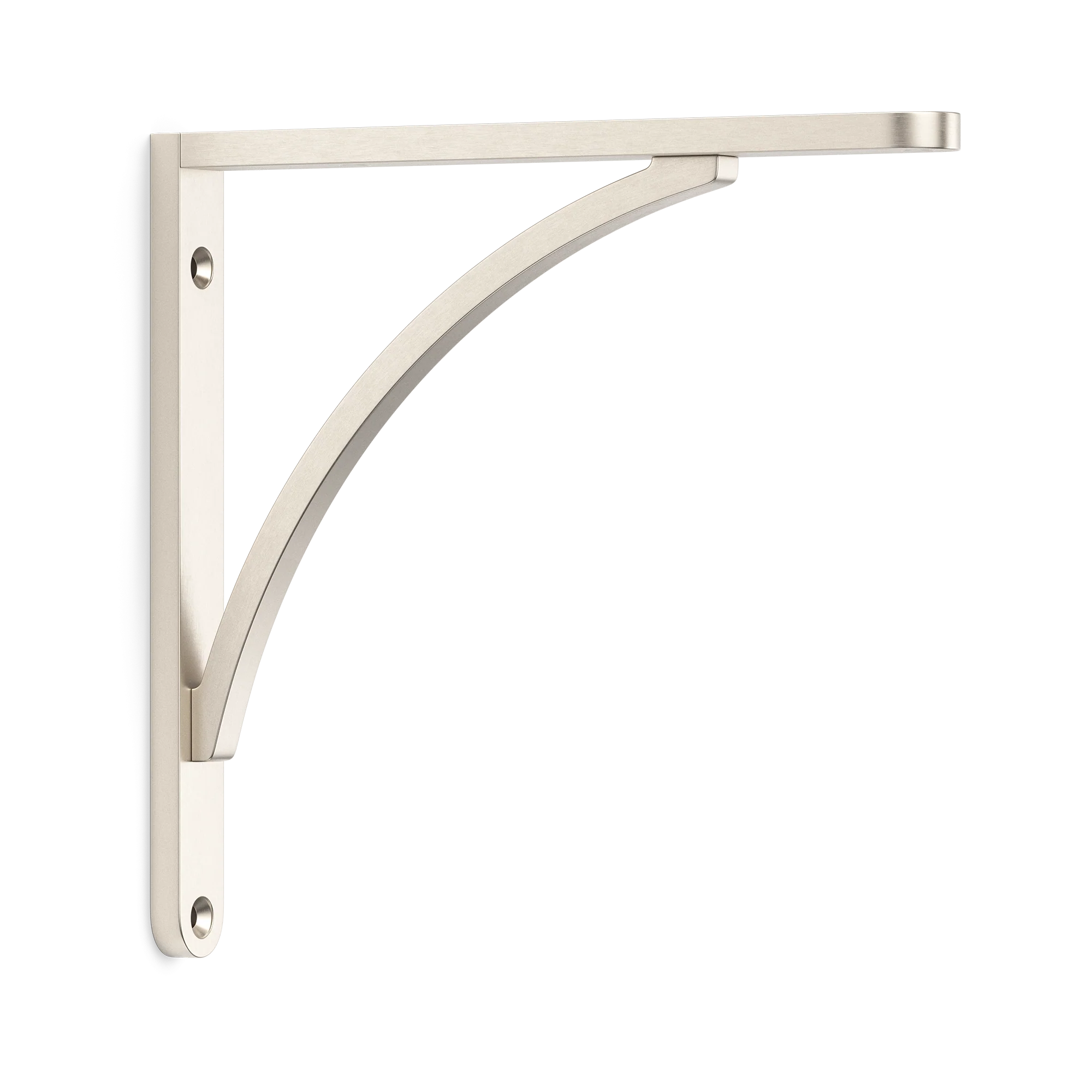 Armac Martin Handsworth Flush Mounted Shelf Bracket in 150mm / Satin Nickel Plate