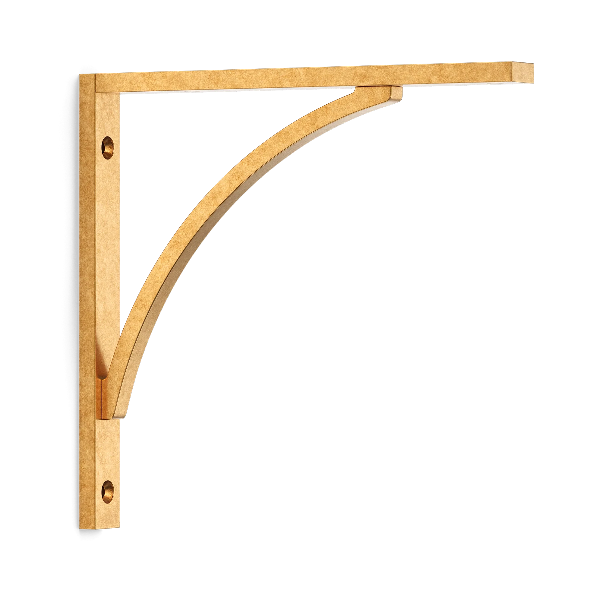 Armac Martin Hockley Flush Mounted Shelf Bracket in 150mm / Burnished Brass